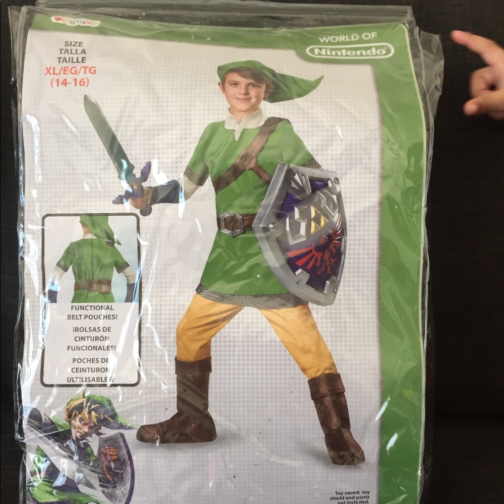 Legend of Zelda Nintendo Costume, X-Large/14-16
